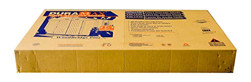 Duramax 0638801402145 Woodbridge Plus Abri de jardin en plastique 10,5 x 8 avec kit de fondation et fenêtre fixe - ivoire et marron - Garantie 15 ans, 10 x 8, marron et ivoire