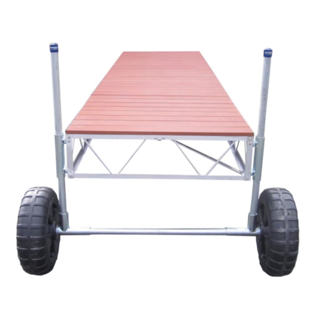 Quais Patriot 16 pieds. Quai droit enroulable (aluminium grain de bois brun)