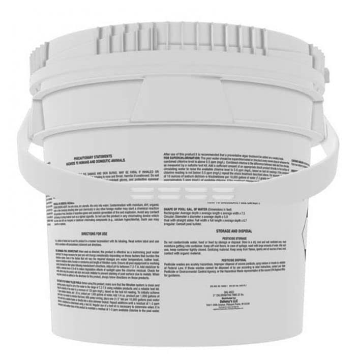Doheny's 3 Inch Swimming Pool Chlorine Tablets | Pro-Grade Pool Sanitizer | Long Lasting & Slow Dissolving | Individually Wrapped | 99% Active Ingredient, 90% Stabilized Chlorine | 10 LB Bucket 10 lb.