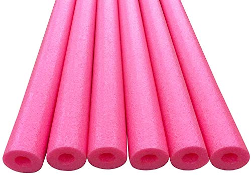 Oodles of Noodles Deluxe Foam Pool Swim Noodles - 6 Pack Pink