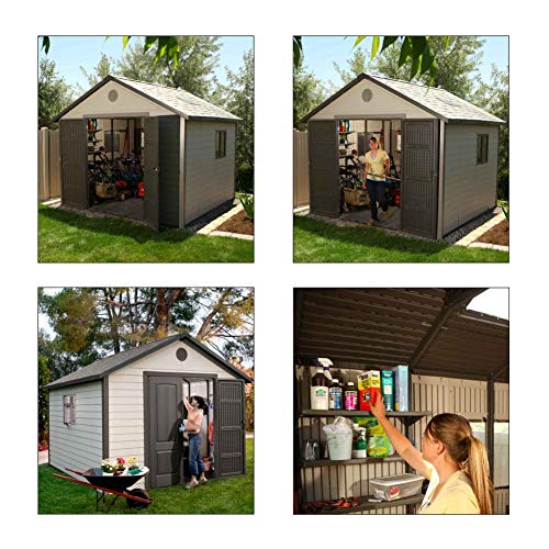 Lifetime 6433 Outdoor Storage Shed with Windows, 11 by 11 Feet 11 x 11 Ft.