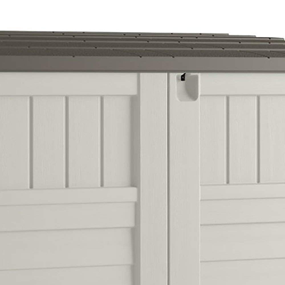 Suncast 34 Cubic Feet Horizontal Backyard Storage Stow Away Shed, Ivory (4 Pack) 4 Pack