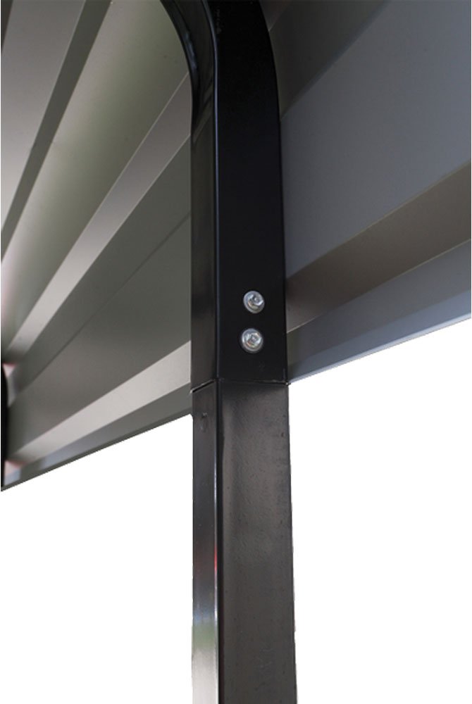 Arrow Shed 10' x 24' x 7' Carport Car Canopy with Galvanized Steel Horizontal Roof, Garage Shelter for Cars and Boats, Eggshell Carport Only 10' x 24' x 7'