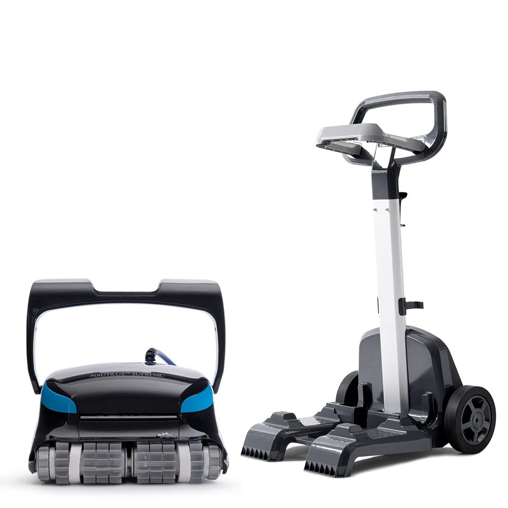 Dolphin Nautilus CC Supreme Robotic Pool Vacuum Cleaner with Wi-Fi Control — Included Universal Caddy for No-Hassle Storage — Ideal for In-Ground Pools up to 50 FT in Length