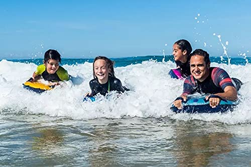 Inflatable Body Surfing Float Board Surf Rider for Slip and Slides Pool Water Game Portable Dual Buggie Board Wave Bodyboard Water Beach Fun Toy Double-Color Design for Kids and Adult 3020Inch Colorful