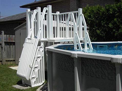 VinylWorks Canada 5x5 Resin Pool Deck Kit with Steps-Taupe 5' x 5'