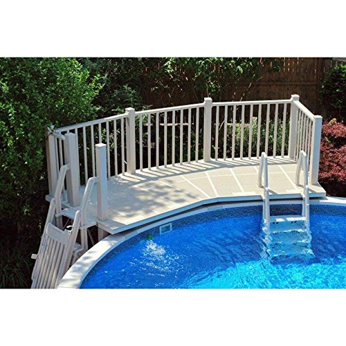Vinyl Works of Canada Above Ground Swimming Pool Resin Deck Kit - Taupe 5 x 13.5 Feet