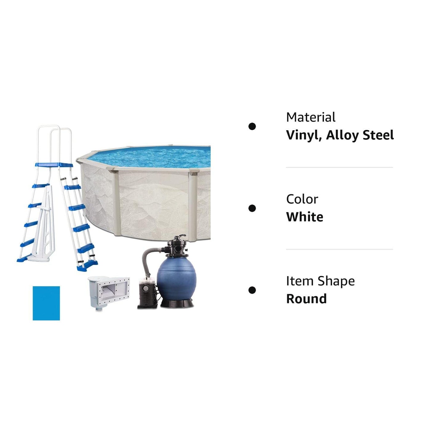 Generic Boulder 15' x 48 inch ATS Easy-Build Steel Above Ground Swimming Pool Kit by WaterThat