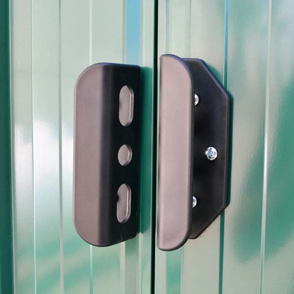 vidaXL Garden Storage Unit Metal Shed Patio Outdoor Bike BoxTools Store Green