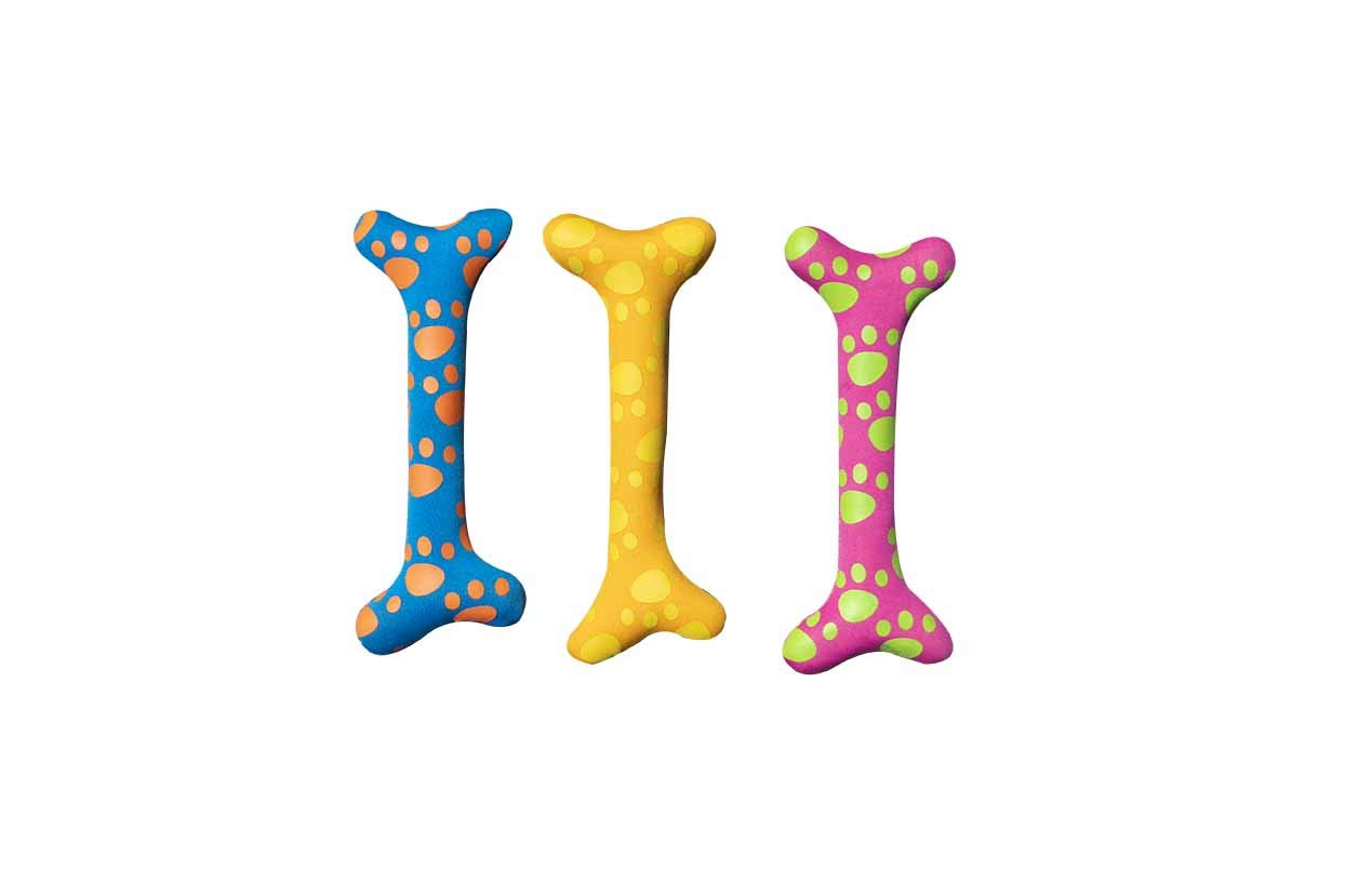 Swimline Neoprene Covered Dive Doggy Bones Toys 3-Pack Weighted Catch and Retrieval Game for Swimming Pool & Bath Tub for Kids Multi Color Rings Underwater Dive Practice Education Learn