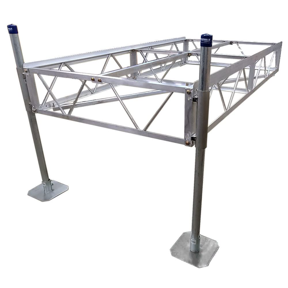 Quais Patriot 16 pieds. Quai droit enroulable (aluminium grain de bois brun)