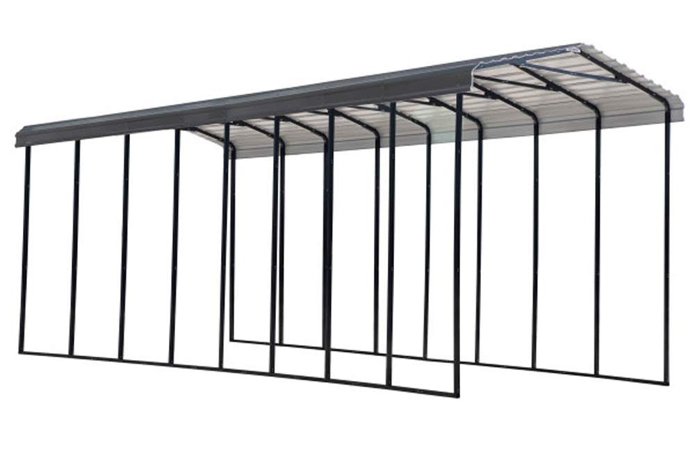 Arrow Carport, 14 ft. x 38 ft. x 14 ft. Charcoal 14' x 38' x 14'