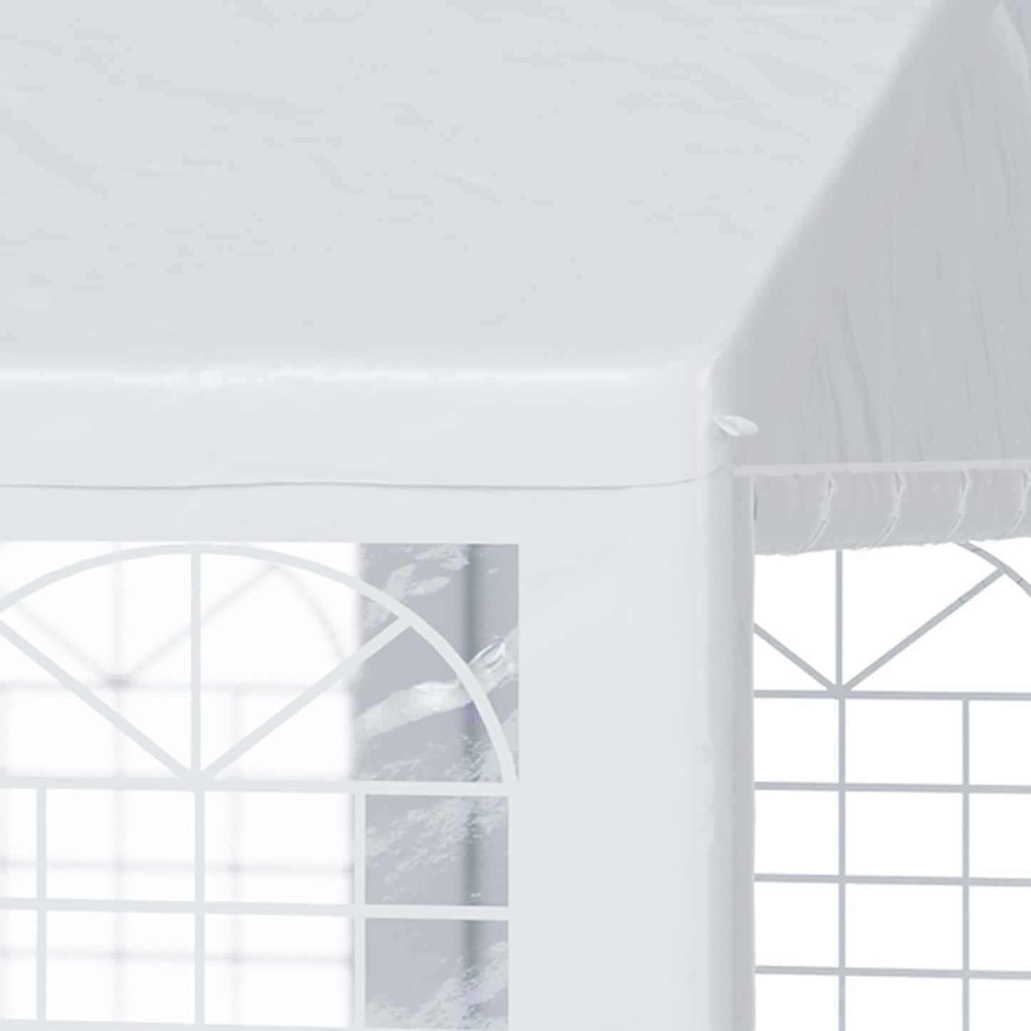 Outsunny 20' x 20' Heavy Duty Party Tent & Carport with Removable Sidewalls and 2 Doors, Outdoor Canopy Tent Sun Shade Shelter, for Parties, Wedding, Events, BBQ Grill, White 20' x 20'