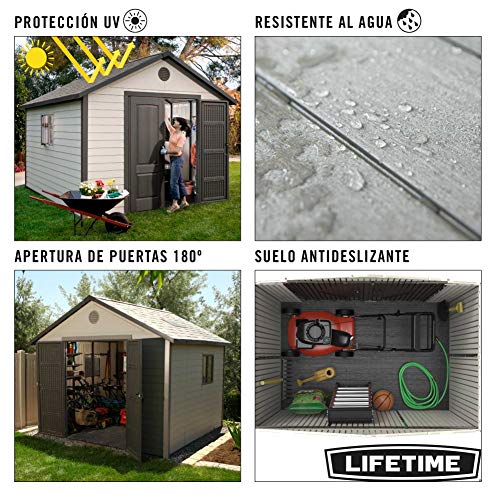 Lifetime 6433 Outdoor Storage Shed with Windows, 11 by 11 Feet 11 x 11 Ft.