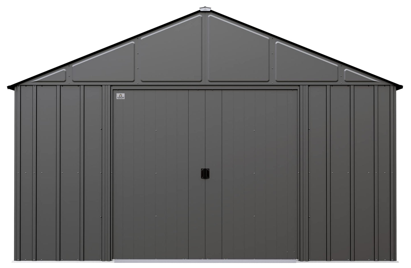 Arrow Sheds Classic 12' x 14' Outdoor Padlockable Steel Storage Shed Building, Charcoal