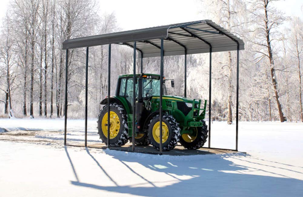 Abri d'auto Arrow, 14 pi x 20 pi x 14 pi Charbon 14' x 20' x 14'