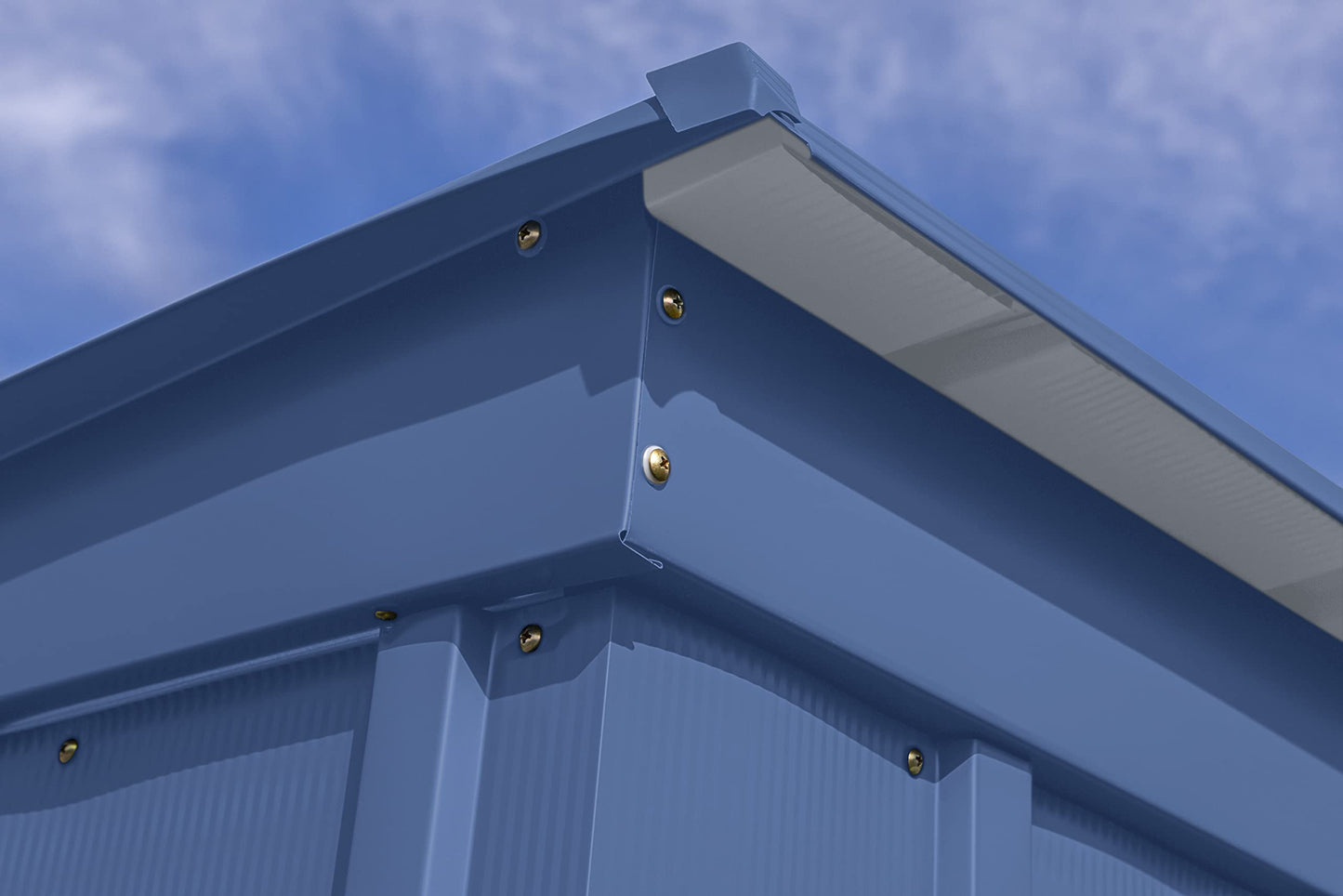 Arrow Shed Classic 10' x 4' Outdoor Padlockable Steel Storage Shed Building Blue Grey 10' x 4'