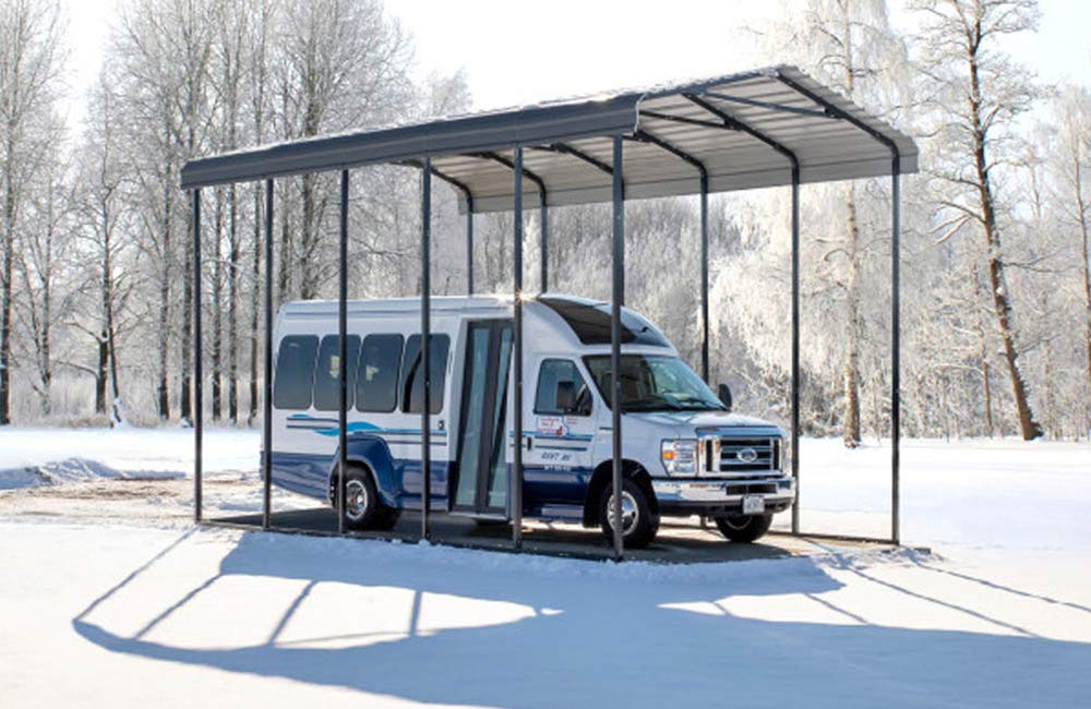 Arrow Carport, 14 ft. x 24 ft. x 14 ft. Charcoal 14' x 24' x 14'