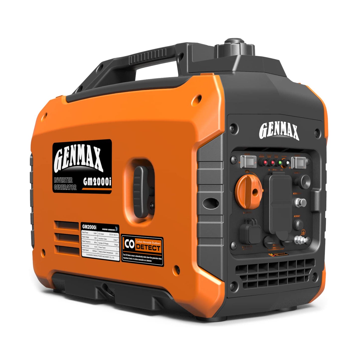 GENMAX GM2000i Portable Inverter Generator, 2000W Ultra Quiet Gas Engine, EPA Compliant