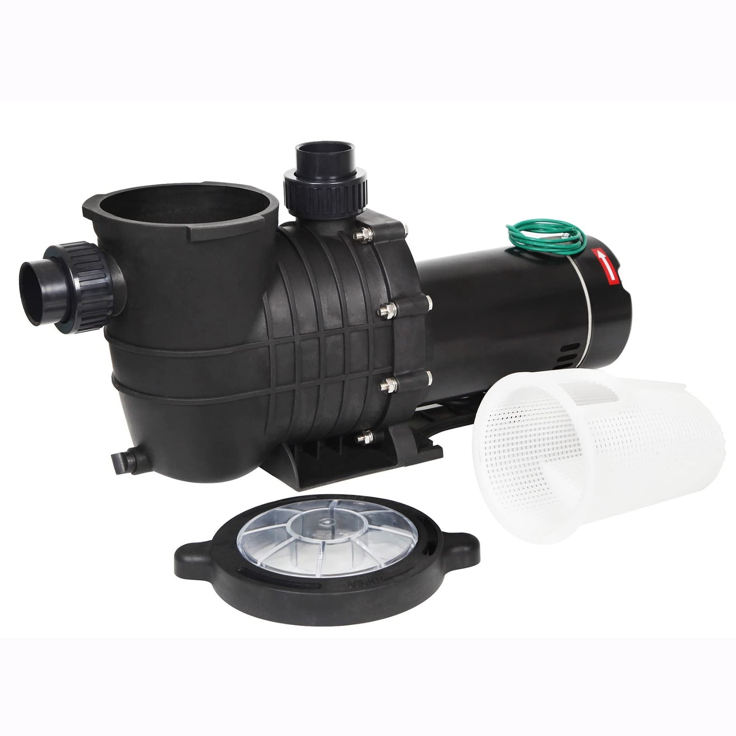 TRUPOW 2.0HP 114GPM Swimming Pool Pump 110V/220V Dual Voltage Garden InGround and Above Ground Pool Water Pump with Strainer Filter Basket 110-240v Dual Volt