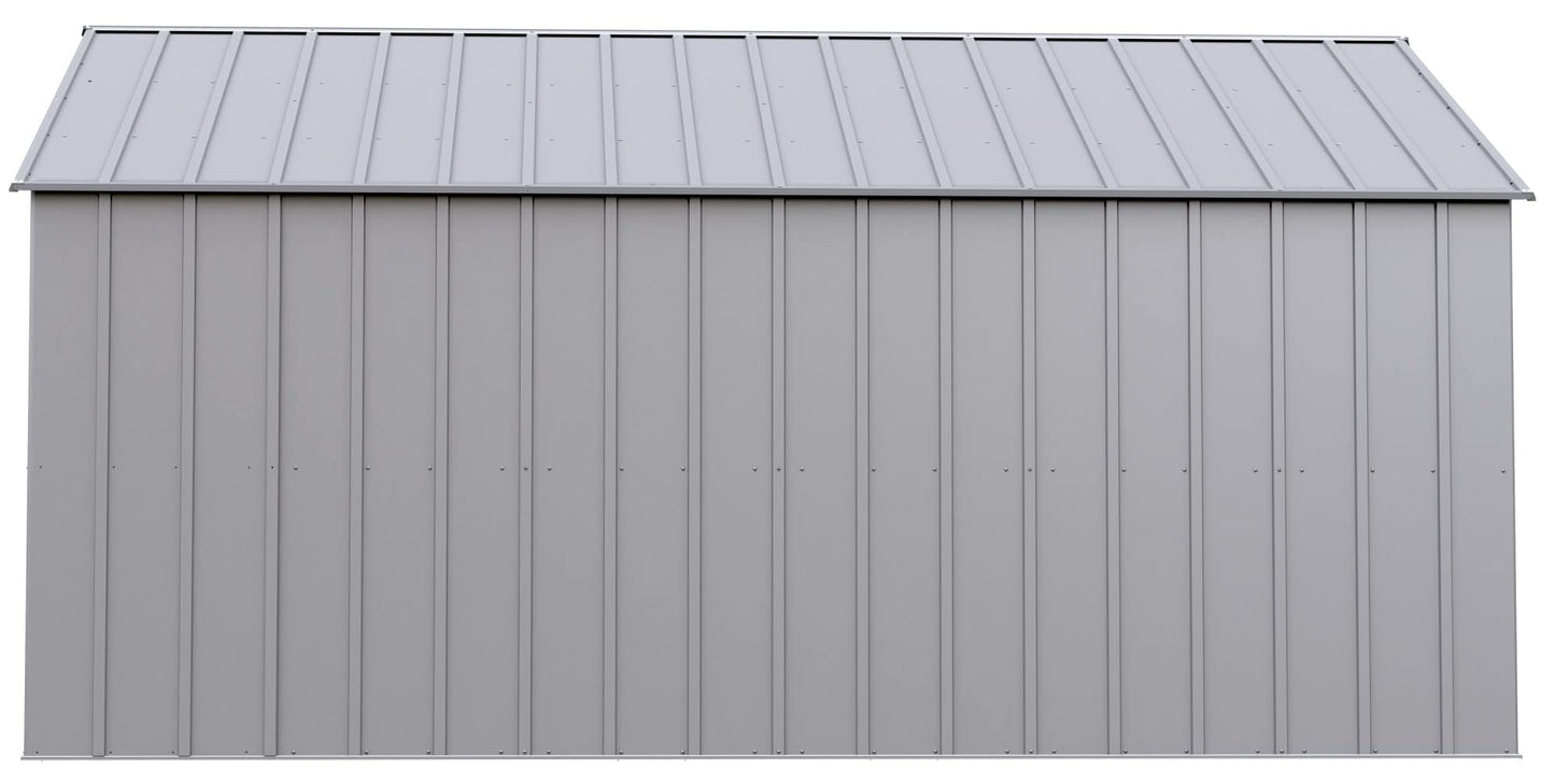 Arrow Sheds Classic 12' x 14' Outdoor Padlockable Steel Storage Shed Building, Flute Grey