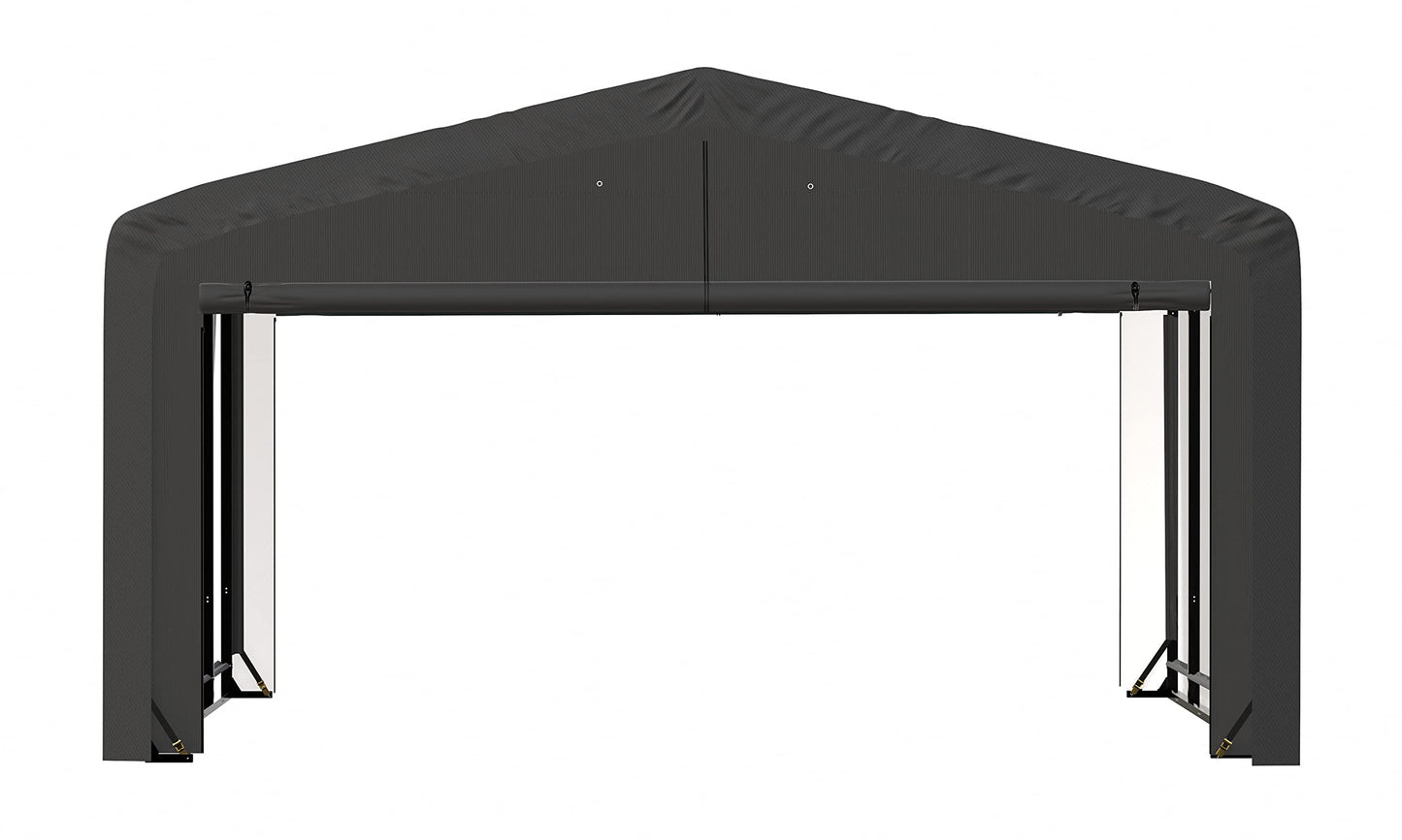 ShelterLogic ShelterTube Abri de garage et de stockage, 20' x 18' x 12', cadre en acier robuste, boîtier résistant au vent et à la neige, gris 20' x 18' x 12'