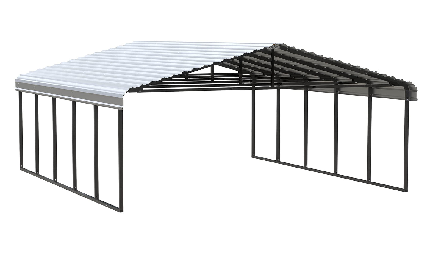 Arrow Carport, 20 ft. x 24 ft. x 9 ft. Eggshell 20' x 24' x 9'