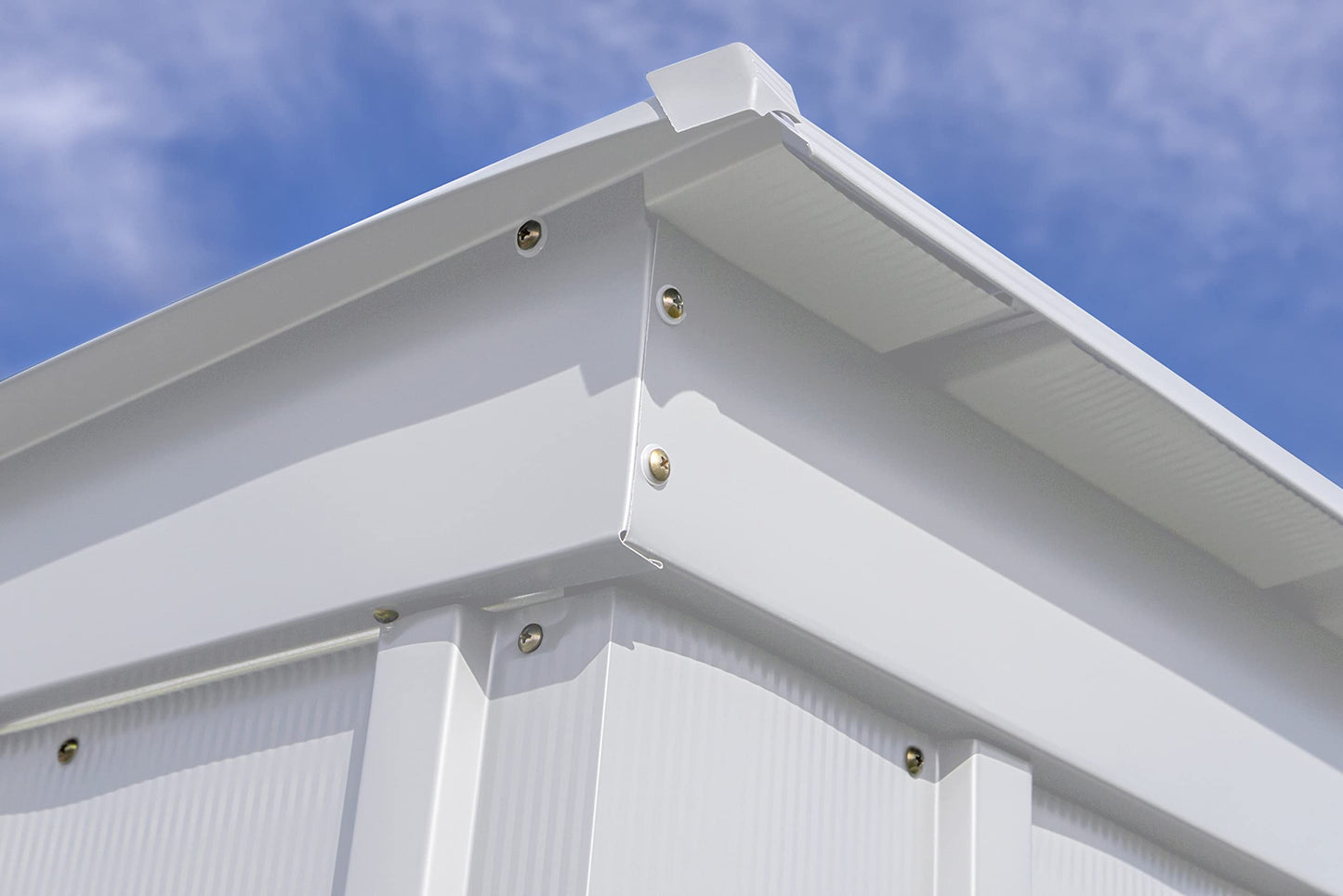 Arrow Shed Classic 10' x 4' Abri de rangement extérieur cadenassable en acier, gris flûte 10' x 4'