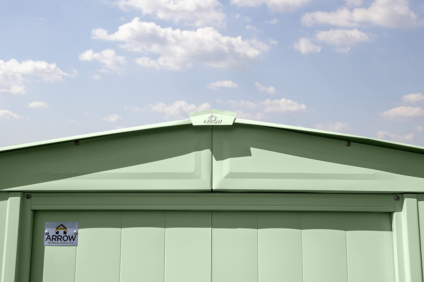 Arrow Shed Classic 8' x 8' Outdoor Padlockable Steel Storage Shed Building, Sage Green 8' x 8'