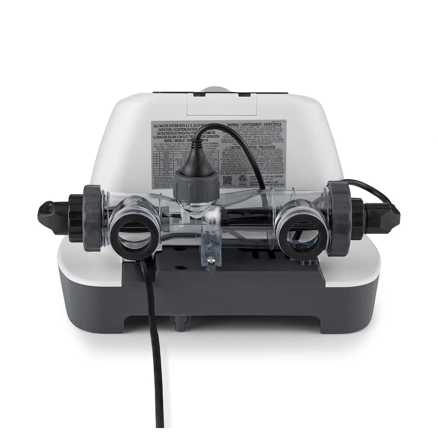 Intex 26663EG Krystal Clear Saltwater System for Above Ground Pools Up to 4500 Gallons with Automatic Timer and Ground Fault Circuit Interrupter