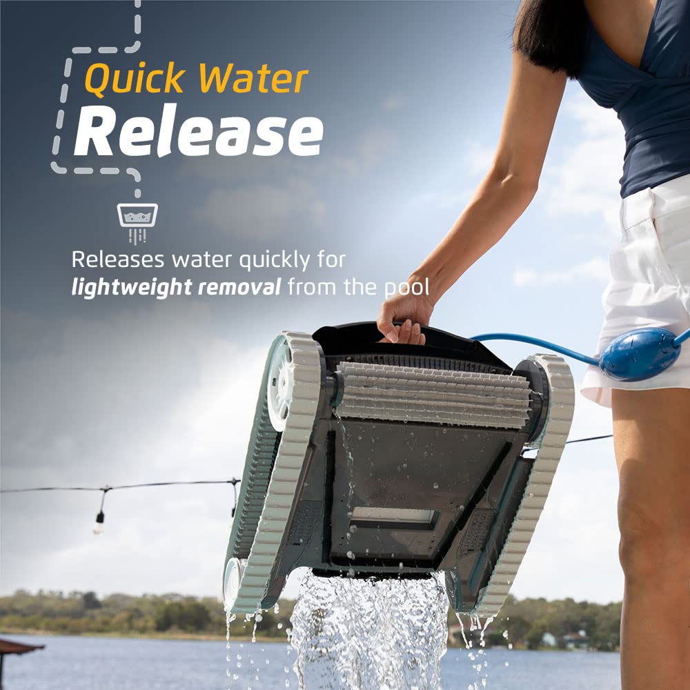 Dolphin Explorer E20 Robotic Pool Vacuum Cleaner — Powerful Wall Climbing Capability for an Ultimate Clean — Powerful Active Scrubbing Brush — Ideal for All Pool Types up to 33 FT in Length
