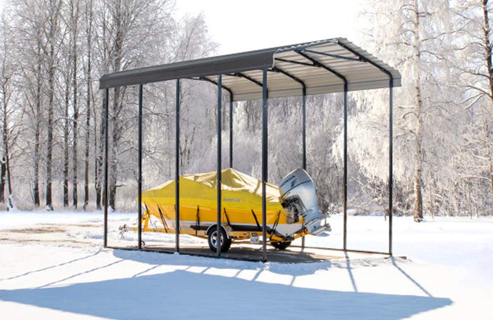 Abri d'auto Arrow, 14 pi x 20 pi x 14 pi Charbon 14' x 20' x 14'