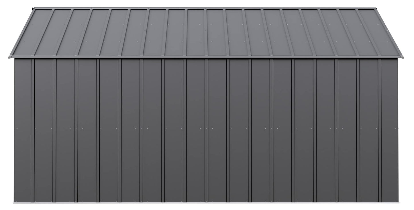 Arrow Sheds Classic 12' x 14' Outdoor Padlockable Steel Storage Shed Building, Charcoal