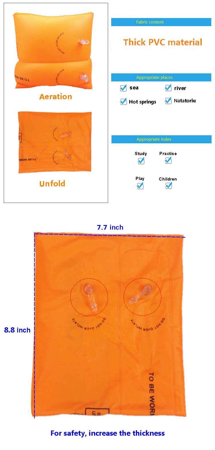 Topsung Floaties Inflatable Swim Arm Bands Rings Floats Tube Armlets for Kids and Adult _2 x Pink