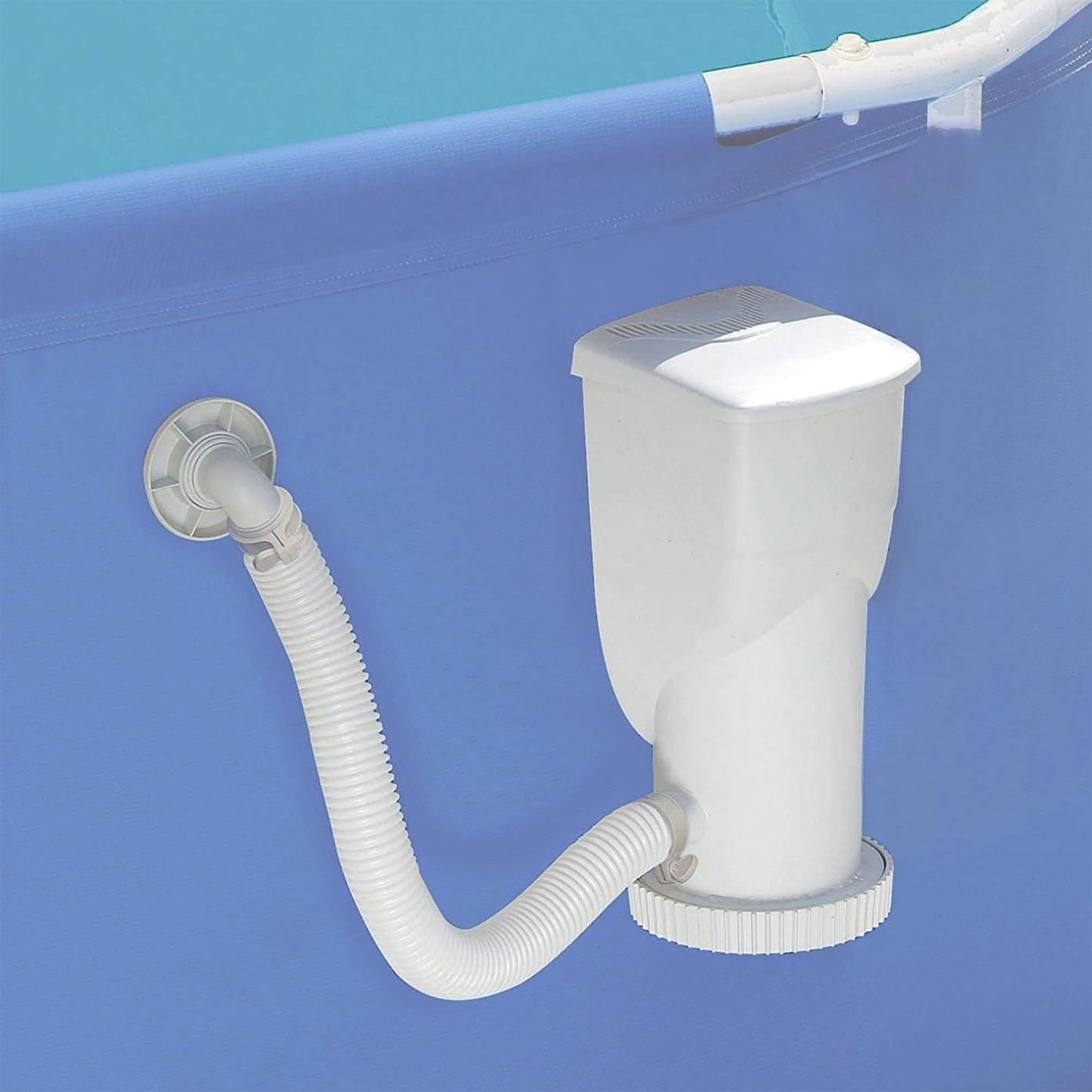 Summer Waves SkimmerPlus P53FX1500 1500GPH Above Ground Swimming Pool 120V GFCI Skimmer Filter Pump System with 1.25" Circle Connection and Hose 1500 Gallons