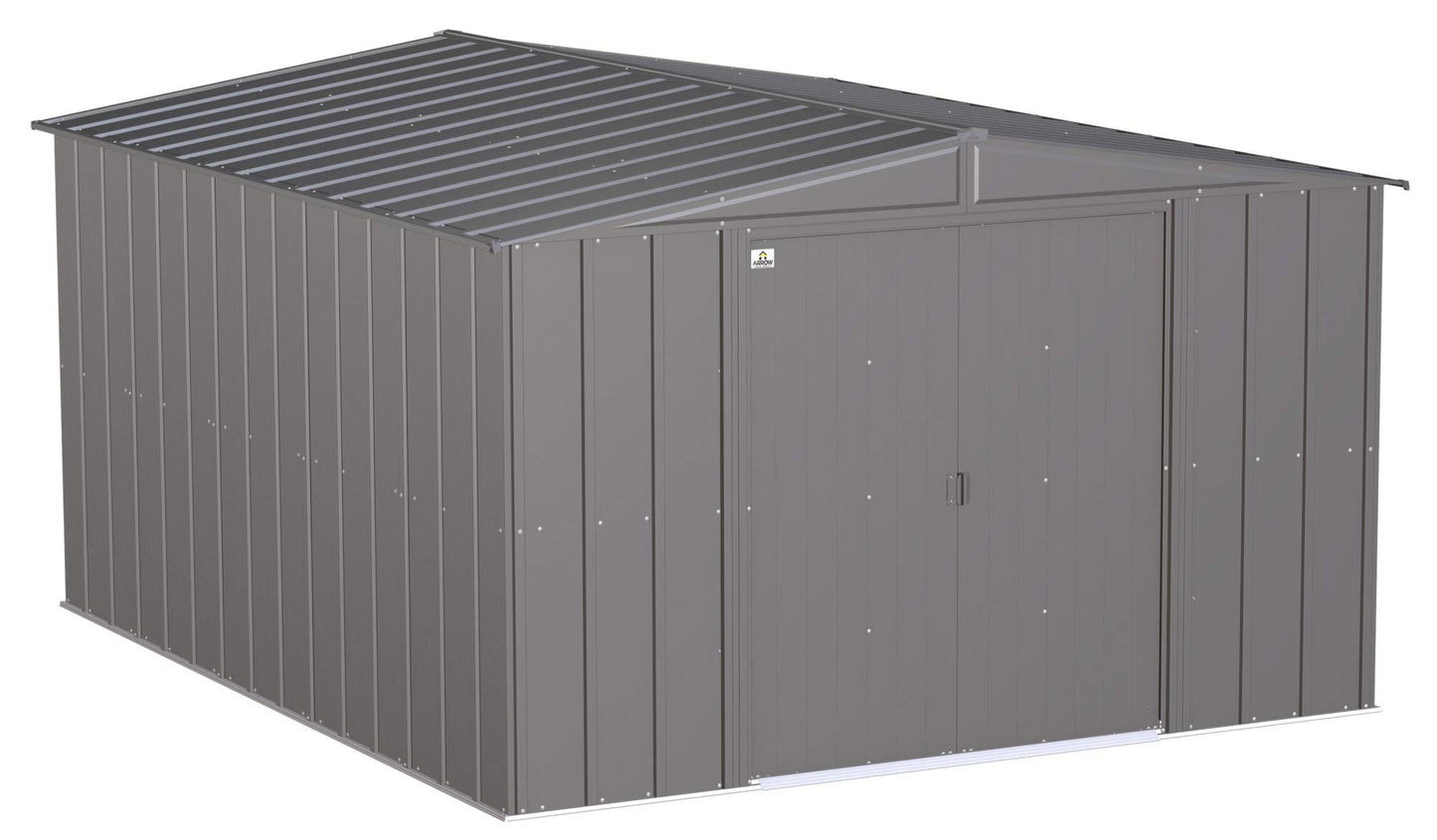 Arrow Shed Classic 10' x 12' Hangar de rangement extérieur cadenassable en acier, charbon de bois 10' x 12'