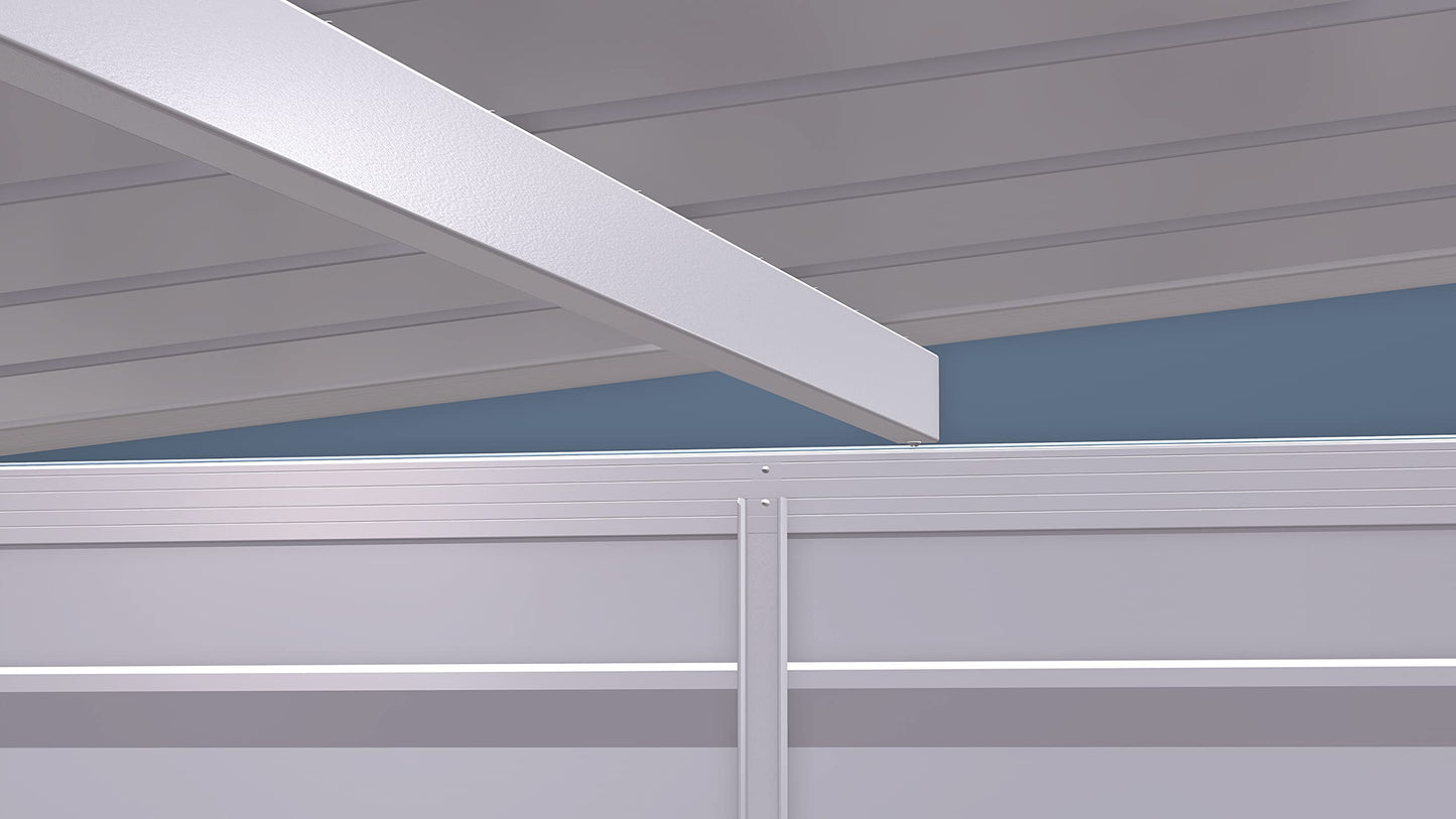 Arrow Shed Select Hangar de rangement extérieur verrouillable en acier, 6' x 4', bleu gris