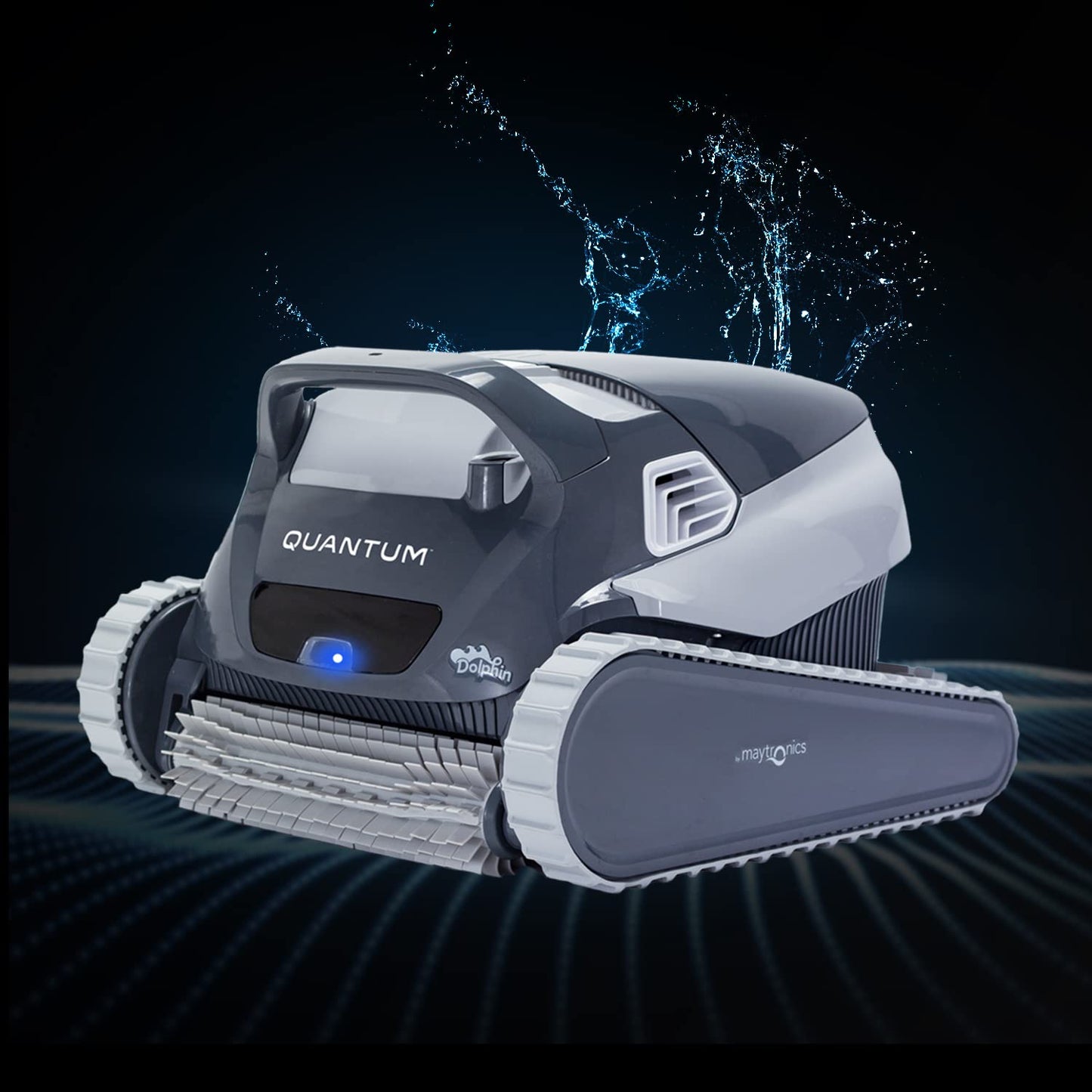 Dolphin Quantum Automatic Robotic Pool Cleaner with Extra-Large Filter Basket and Intense Waterline Scrubbing Power, Ideal for In-ground Swimming Pools up to 50 Feet