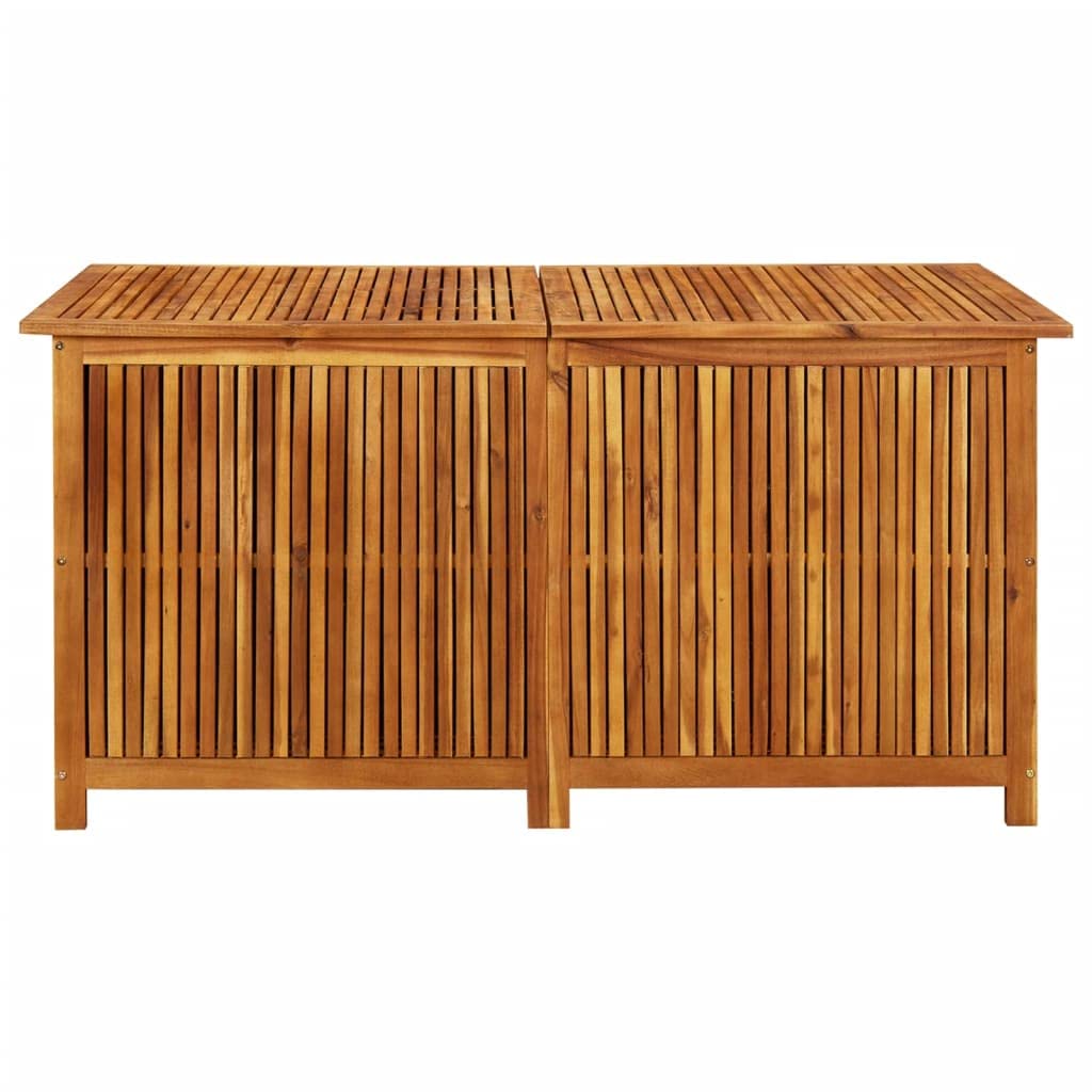 Canditree Boîte de rangement d'extérieur en bois d'acacia massif pour meubles de terrasse, coussins, outils de jardin (150 x 80 x 70 cm) 150 x 80 x 29,5 cm