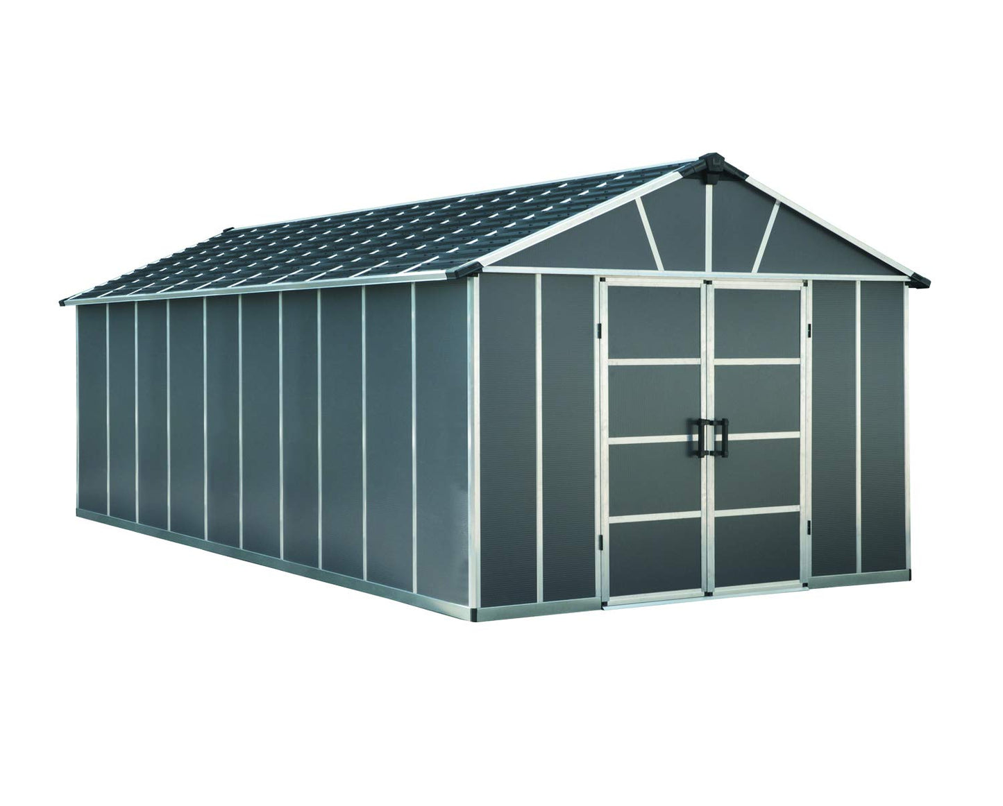 Palram - Canope | Remise de rangement Yukon 11x21, gris 11' x 21'