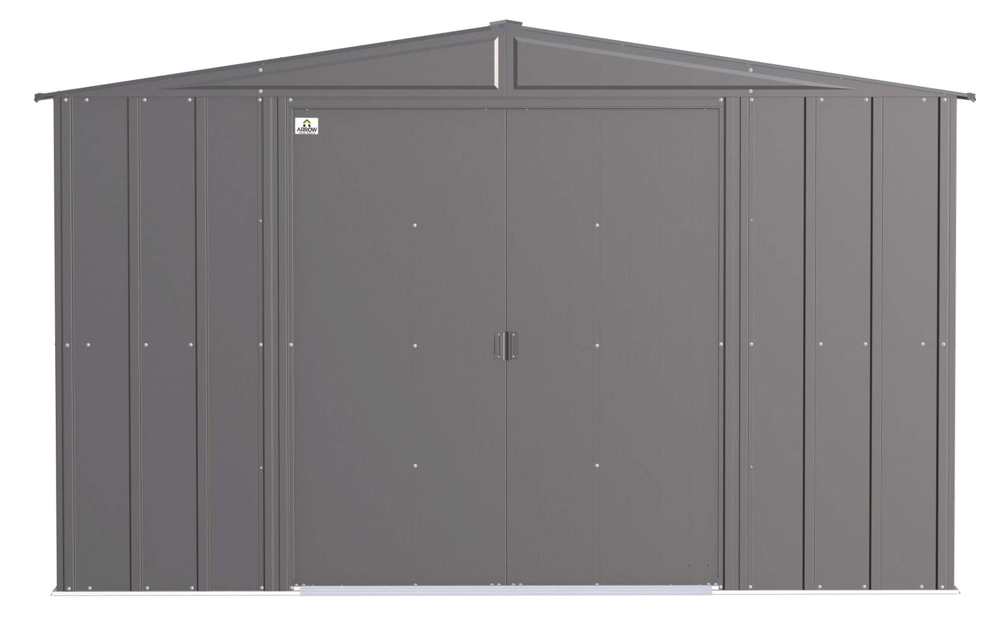 Arrow Shed Classic 10' x 12' Hangar de rangement extérieur cadenassable en acier, charbon de bois 10' x 12'