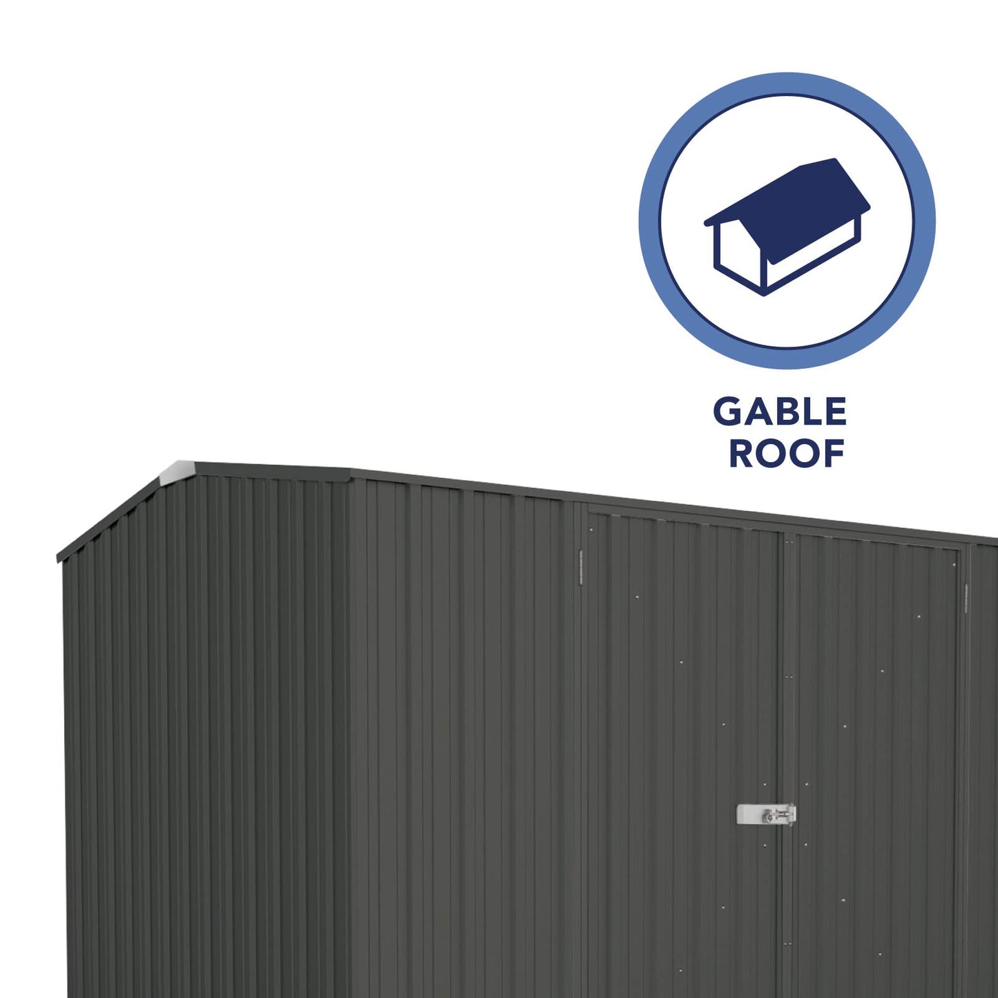 ABSCO Premier 10 x 7 Ft. Metal Storage Shed, Aluminum and Steel Utility Tool Shed, Outdoor Storage for Backyard, Lawn Patio, 70 Sq. Ft., Monument Gray 10'x7'
