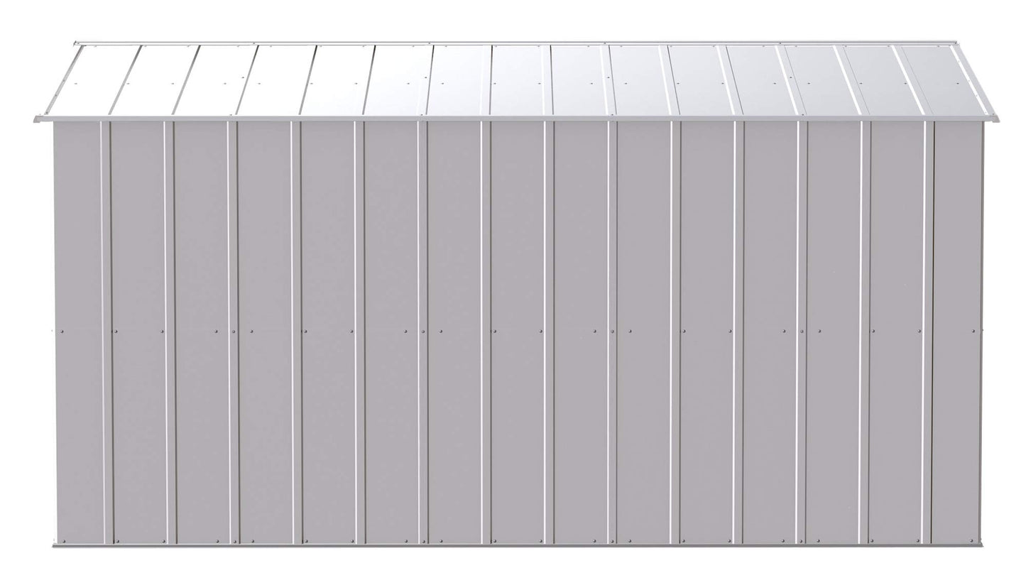 Arrow Shed Classic 10' x 12' Outdoor Padlockable Steel Storage Shed Building, Flute Grey 10' x 12'