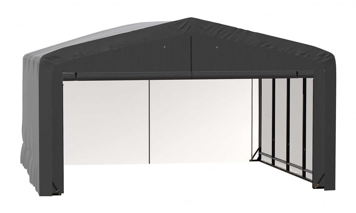 ShelterLogic ShelterTube Abri de garage et de stockage, 20' x 18' x 12', cadre en acier robuste, boîtier résistant au vent et à la neige, gris 20' x 18' x 12'