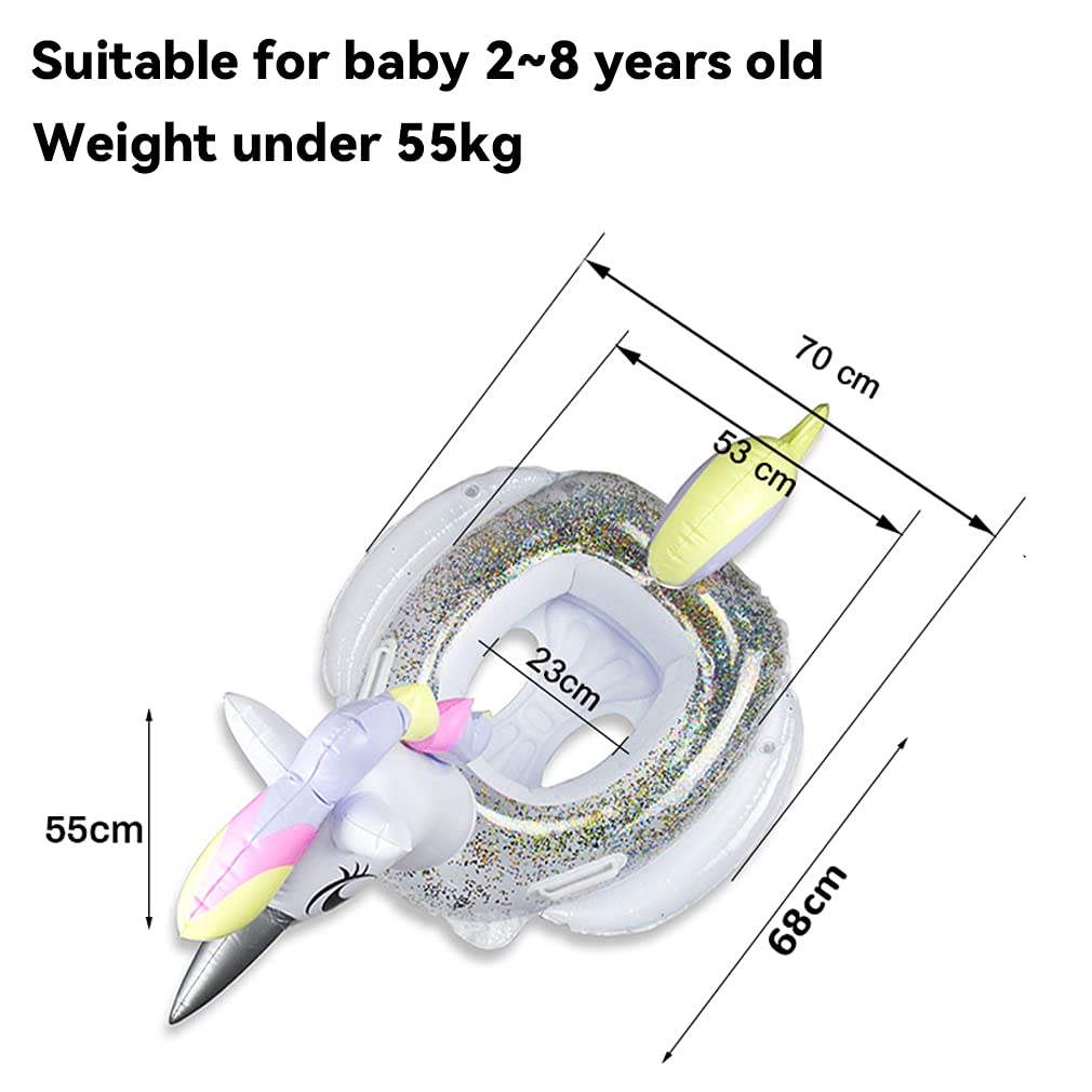 CICITOYWO Toddler Pool Floats, Kids Adult Inflatable Float Raft with Handle, Water Swim Beach Floaties Toys Party Supplies, Baby Swimming Ring for 2-8 Years Old Kid Unicorn for Toddler