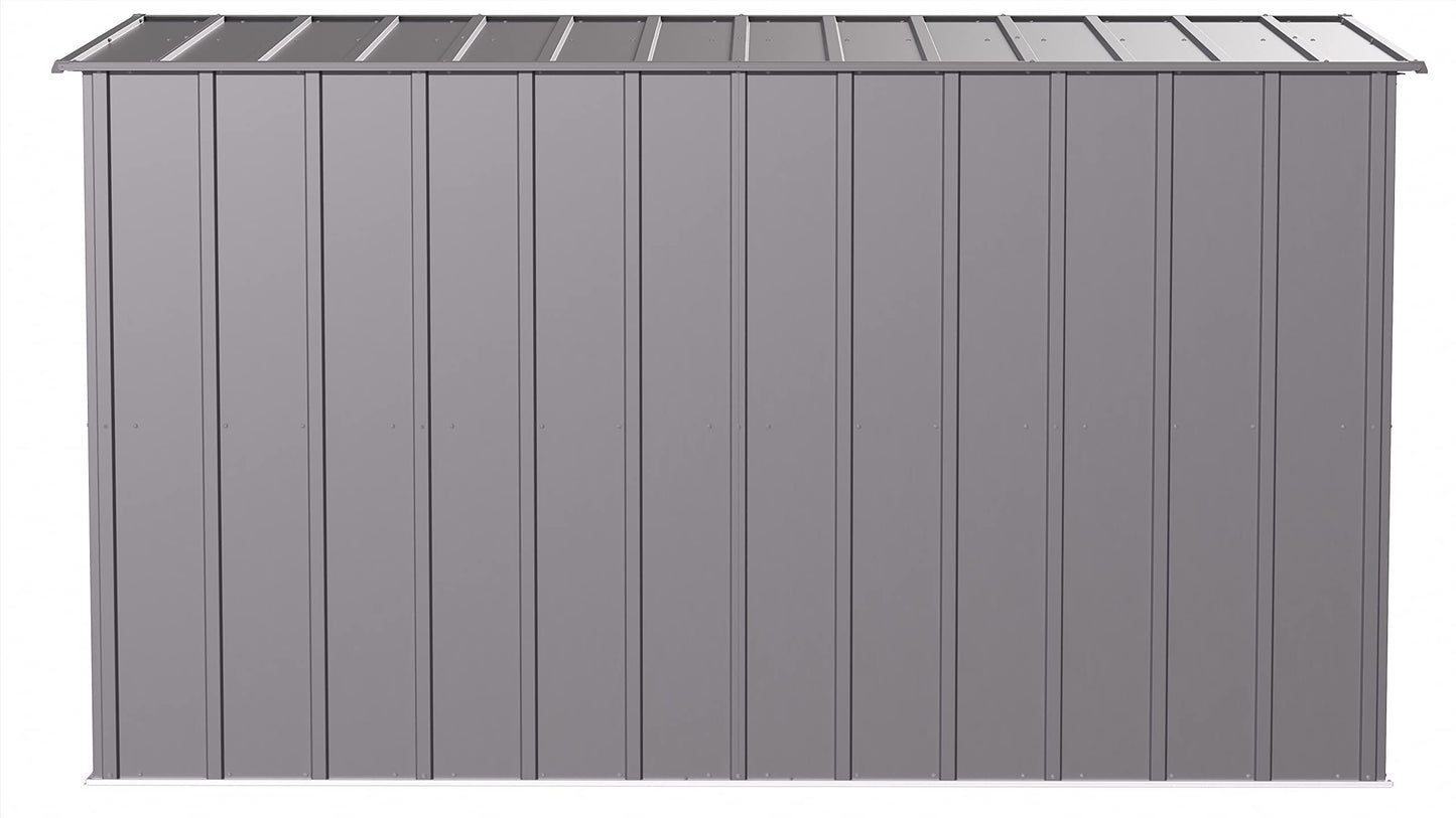 Arrow Shed Classic 10' x 4' Abri de rangement extérieur cadenassable en acier Charbon de bois 10' x 4'