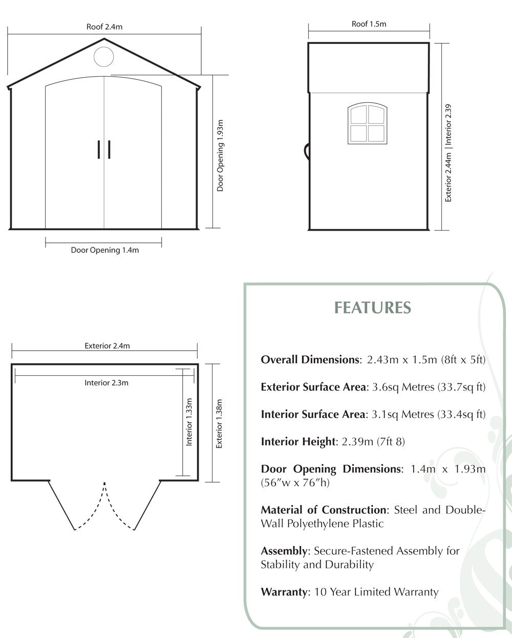 Lifetime 6406 8 X 5 Ft Outdoor Storage Shed with Window-Desert, Mixed Colors