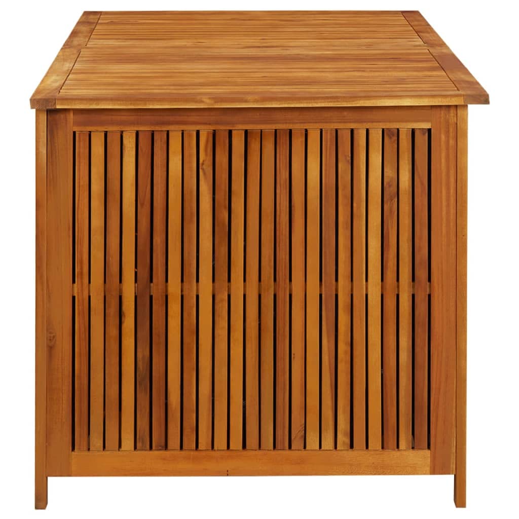 Canditree Boîte de rangement d'extérieur en bois d'acacia massif pour meubles de terrasse, coussins, outils de jardin (150 x 80 x 70 cm) 150 x 80 x 29,5 cm