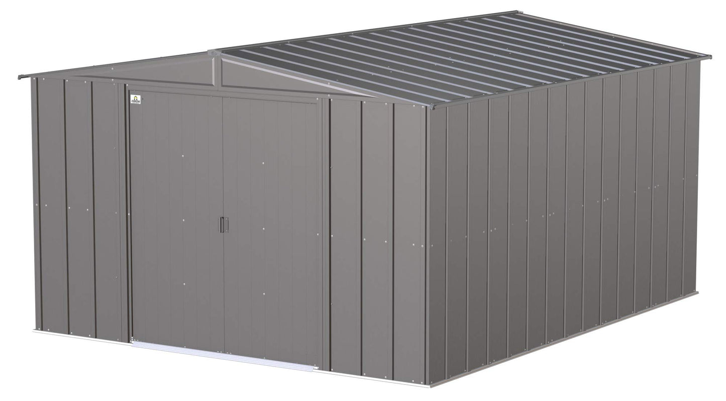Arrow Shed Classic 10' x 12' Hangar de rangement extérieur cadenassable en acier, charbon de bois 10' x 12'