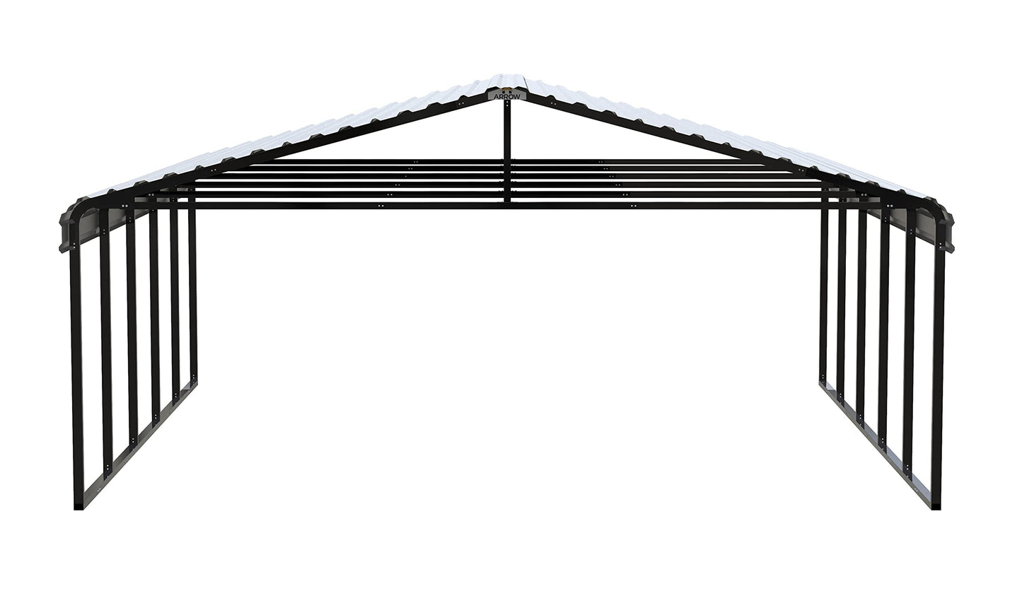 Arrow Carport, 20 ft. x 24 ft. x 9 ft. Eggshell 20' x 24' x 9'